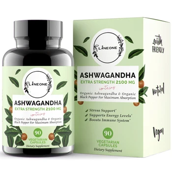 Custom Organic Ashwagandha Capsules Extra Strength 3000mg Sleep Pill Stress Relief Energy Supplement Ashwagandha Extract capsule