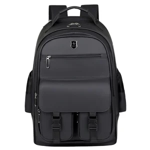 custom logo Factory Supplied Luxury Waterproof Leather Film Zipper 36-59L Arcuate Shoulder Strap Computer Interlayer Wheels Outdoor Backpack