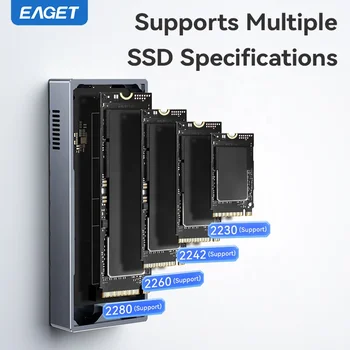 EAGET SE4100 40Gbps USB 4.0 M.2 NVME SSD Enclosure for 2230-2280