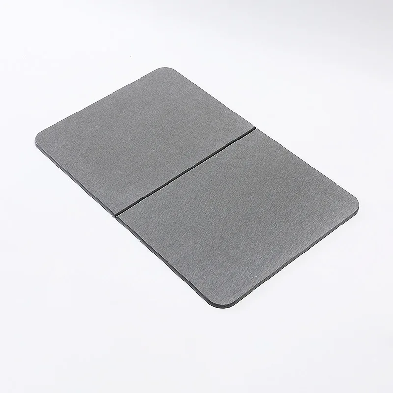 Quick Dry Water Absorbent Foldable Bath Mat Bathroom Earth Diatomite Stone Bath Pads