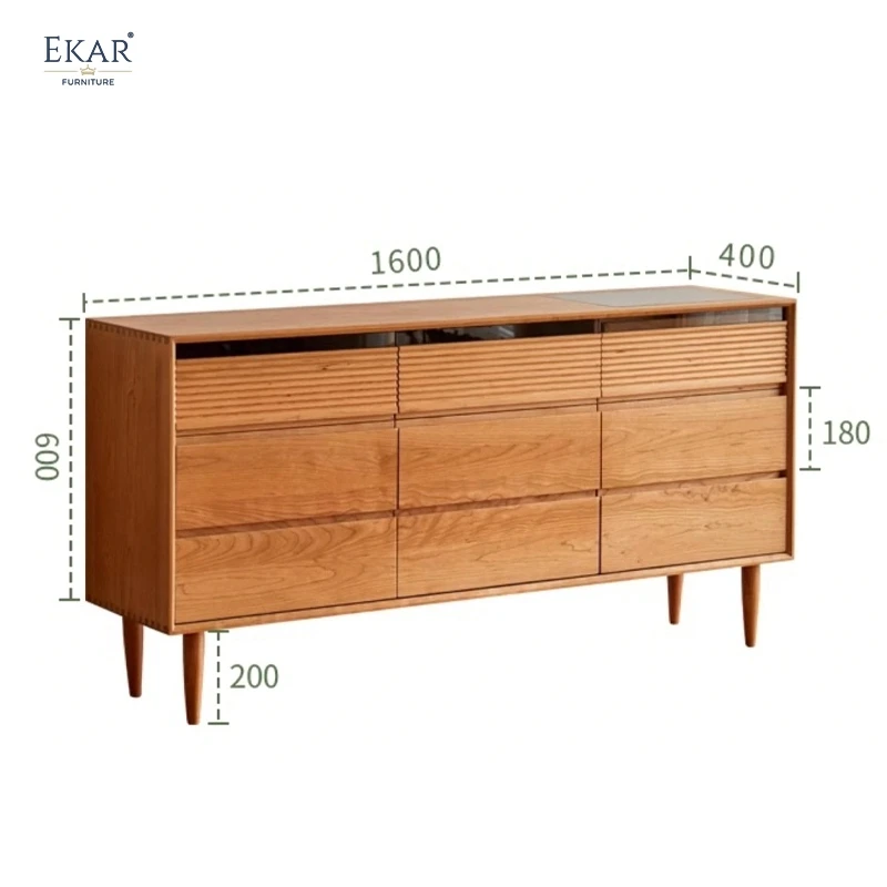 product modern creative new design chinese style bedroom wood chest of drawers solid wood and metal plywood panel birch material-64