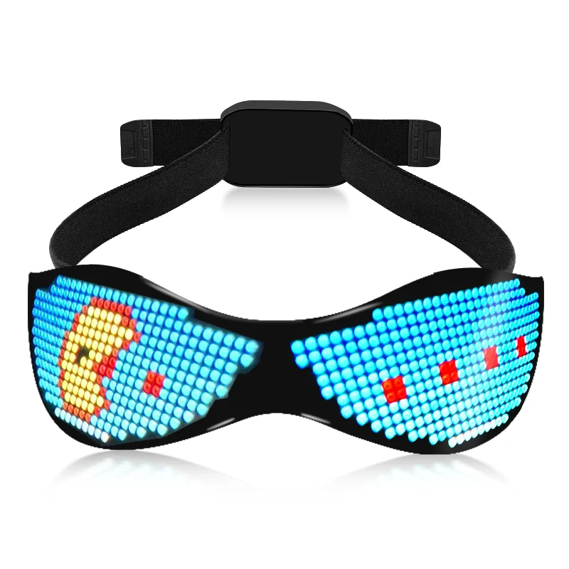 Smart APP Control Rechargeable DIY Glowing LED Glasses Christmas Birthday Party Glasses Night Club Cool Shinning LED Glasses