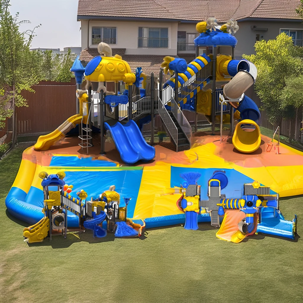 Kompan Mini Playground Equipment with LLDPE Slides for Kids in Residential Sports Park Airport & Amusement Occasions