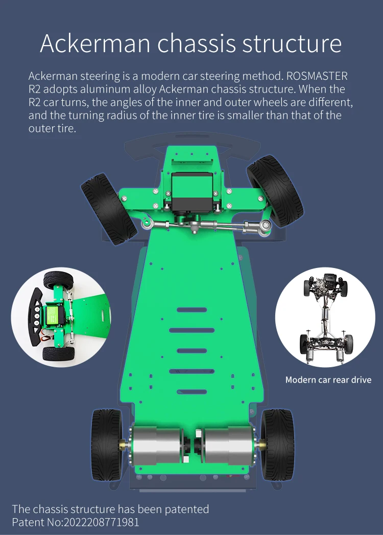 Yahboom Rosmaster R2l Ros Automatic Driving Robot Supported App Handle