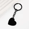 Porte-clés cœur oblique noir 30285 mm