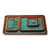 Green set trays