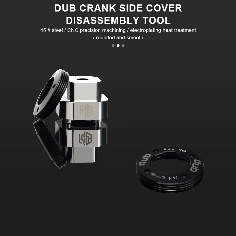 RIDERACE Bike Crank Arm Stainless Steel Compact Crankcase Cover Removal Tool Bicycle Crank Bolt Extractor Tool for SRAM DUB BB30