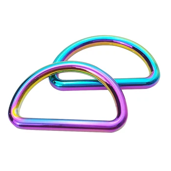 Wholesale Bag Accessories Handle Ring D Zinc Alloy Custom D-Ring Buckle Colorful Metal D Ring for Handbags