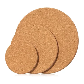 Cork Crafts round 10mm thick 110-300mm Diameter Coaster Pot Mat Non-Slip Heat-Insulating Special-Shaped for Kitchen Table