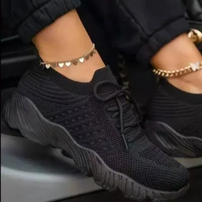 Sneakers Light Lace up Knitted Sneakers Barefoot Shoes