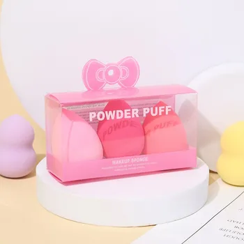Non-Latex Sponges 3 Pieces Makeup Blender Set Beauty Foundation Face Powder Puff Makeup Sponge