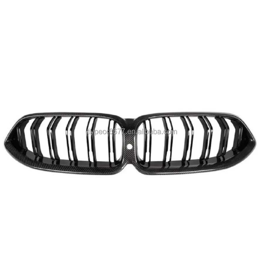 product tiypeor front kidney grille for bmw 8 series g15 2018   2022 sport competition grille full black single double line-5