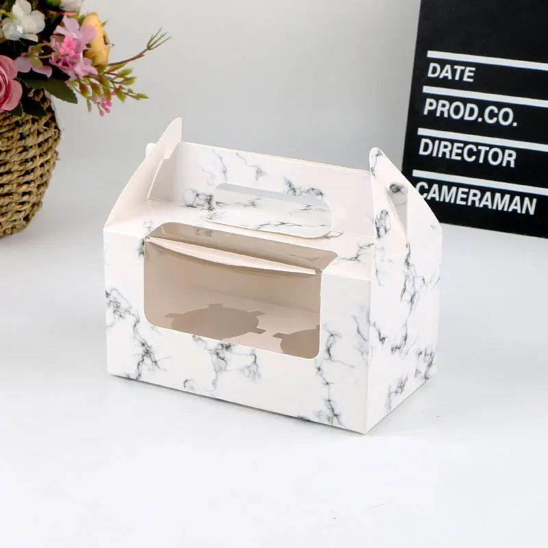 Custom Paper Handle Cake Box Multiple Color Logo Customized Eco Friendly High quality paper products factory