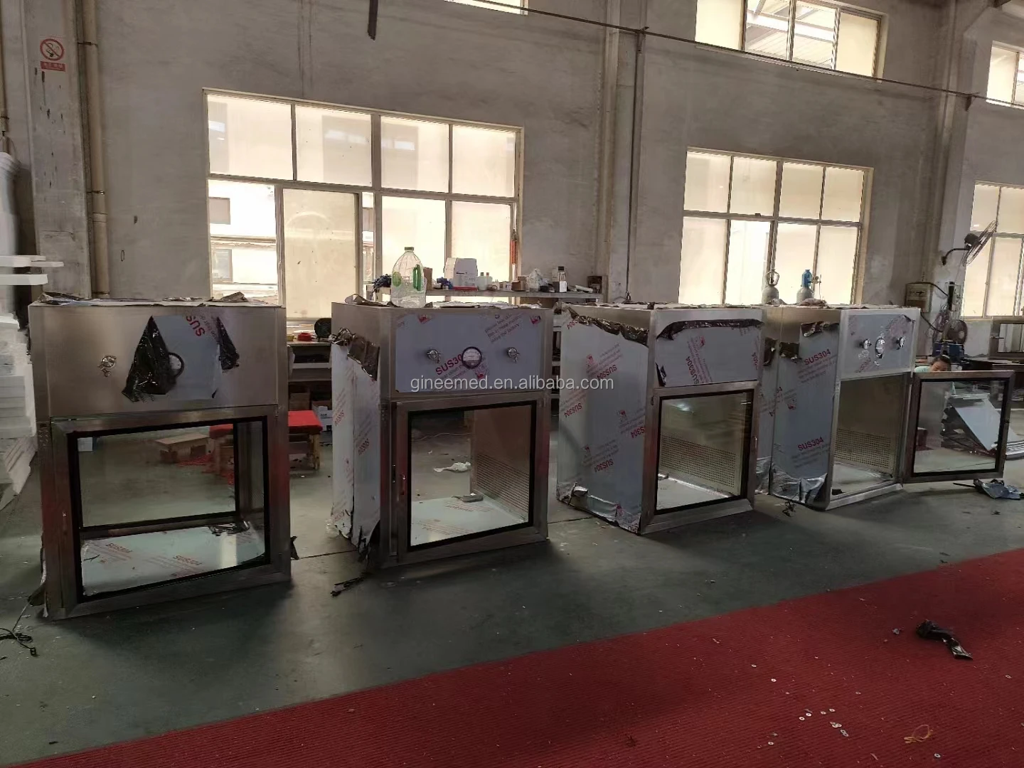 Ginee Medical Gmp Certificate Ss304 Sus304 Uv Lamp Static Transfer ...