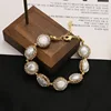 GB0204C - 3 - 8 Pulsera con borde de perlas