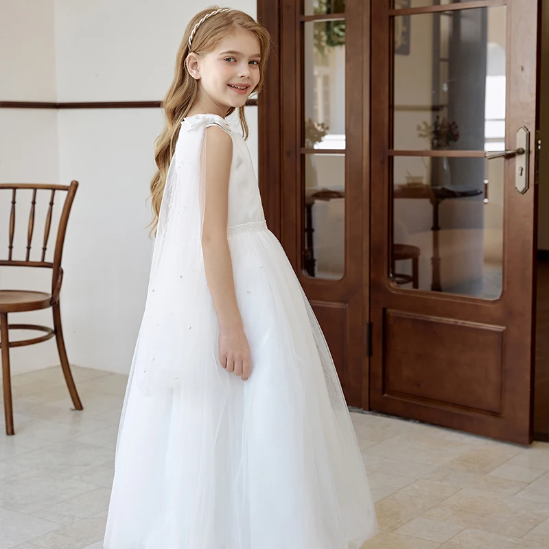 Boutique Communion Dress Kids Clothing Bow Shoulder Girls Wedding Gown Floor Length Flower Girls Dresses Beaded| Alibaba.com Boutique Communion Dress Kids Clothing Bow Shoulder Girls Wedding Gown Floor Length Flower Girls Dresses Beaded| Alibaba.com