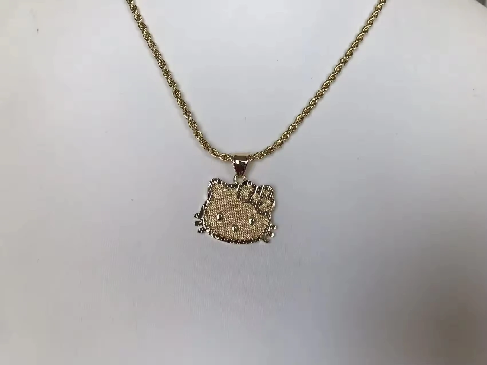 18k Gold Plated Cat Necklace - Customizable