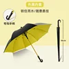 Paraguas impermeable de golf con mango curvo - amarillo limón 10021