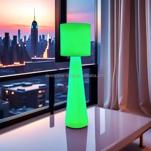 Remote Controlled Colorful Glowing Led Floor Light Waterproof Plastic Decorative Light