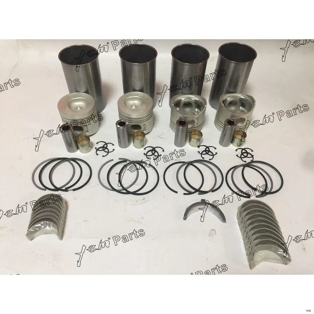 Overhaul Repair Kit With Bearings Piston Rings Liner For Isuzu 4BE1 Machinery Engine Parts