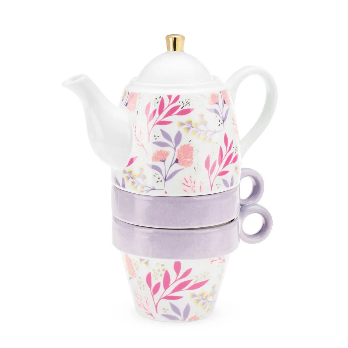Lovely Rabbit Design Unique Stackable Ceramic Animal Style Teapot and Cup Set