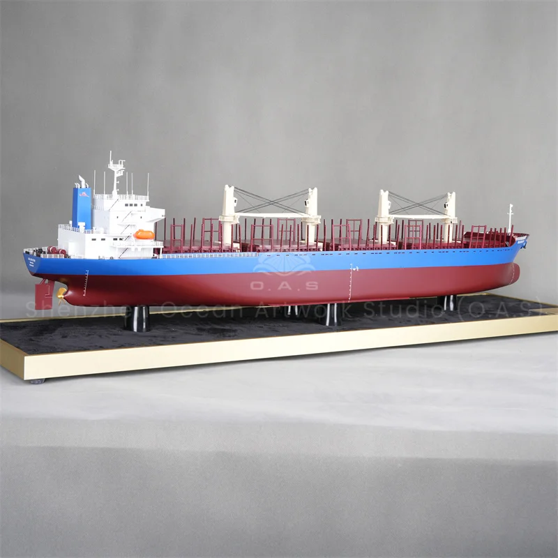 Highly realistic bulk carriers model designed for Mazagon Dock Limited, with accurate gross tonnage and complete general arrangement. Exquisite bulk carrier hold model clearly shows internal structure, restoring real ship details. Made of premium materials with fine craftsmanship, ideal for maritime exhibitions, corporate gifts and shipyard displays. Support custom size, color and logo. Professional factory production, perfect for port, shipping and offshore enterprises.Amber@vesselmodel.com Tel: +86 18038048785