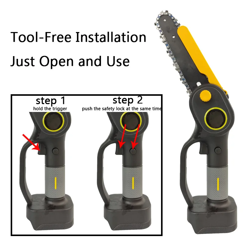 New Model 6inch Parkside Chainsaw Cordless Electric Chain Saw Battery
