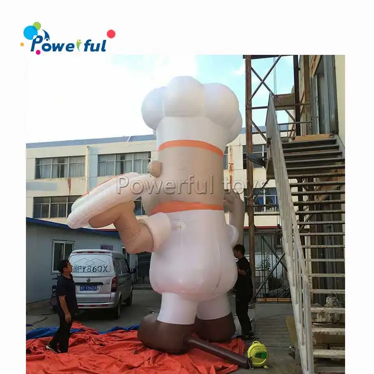 Customized Inflatable Pizza Chef Cooking Man Model