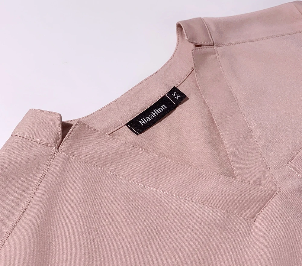 Nurse Uniforms for Hospital Nursing Uniform for Women Men Short Sleeves V-neck Stretchy Scrubs Set Top & Pants with Multi Pocket