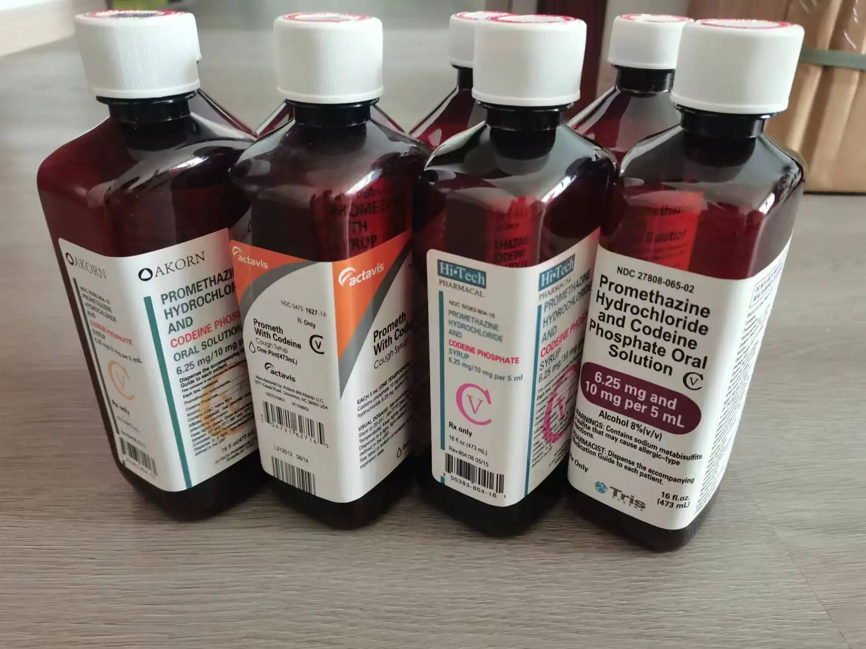 16oz Empty Amber Cough Syrup Akorn Wockhardt Pharmaceutical Packaging