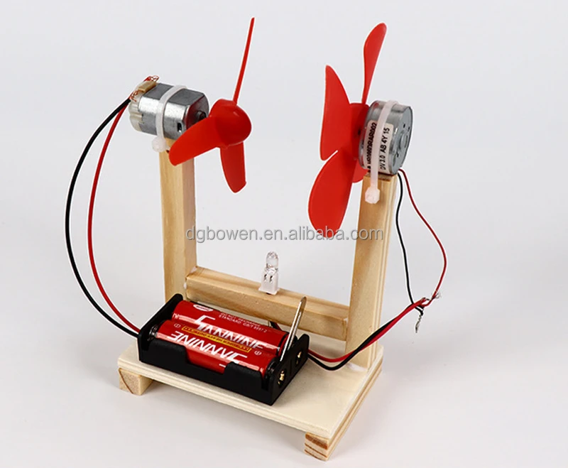 Creative Diy Wind Turbines Science Experiment Technology Gizmo Wooden ...