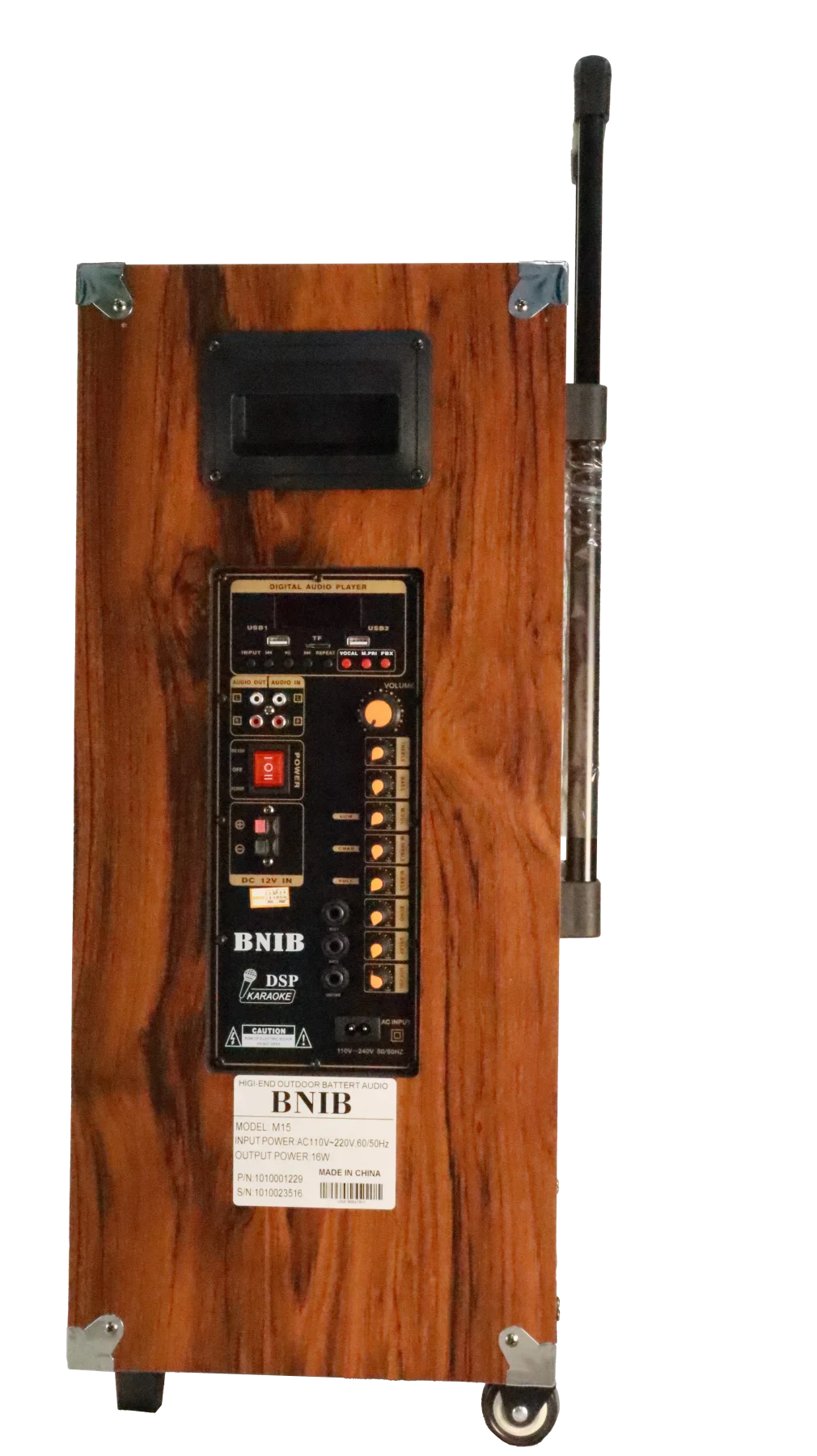 Деревянная акустическая система беспроводной OEM колонки Tws аудио звука караоке 12 дюймовый динамик для Dj вечеринки отдыха на открытом