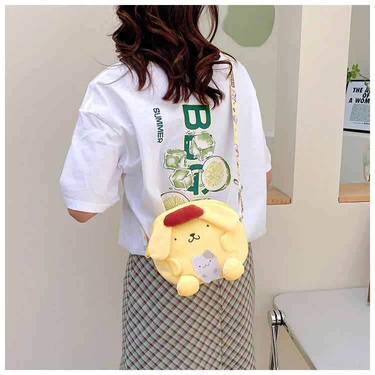 Kawaii Sanrio My Melody Kuromi Yulin Dog Anime Plush Bag Shoulder Bags ...