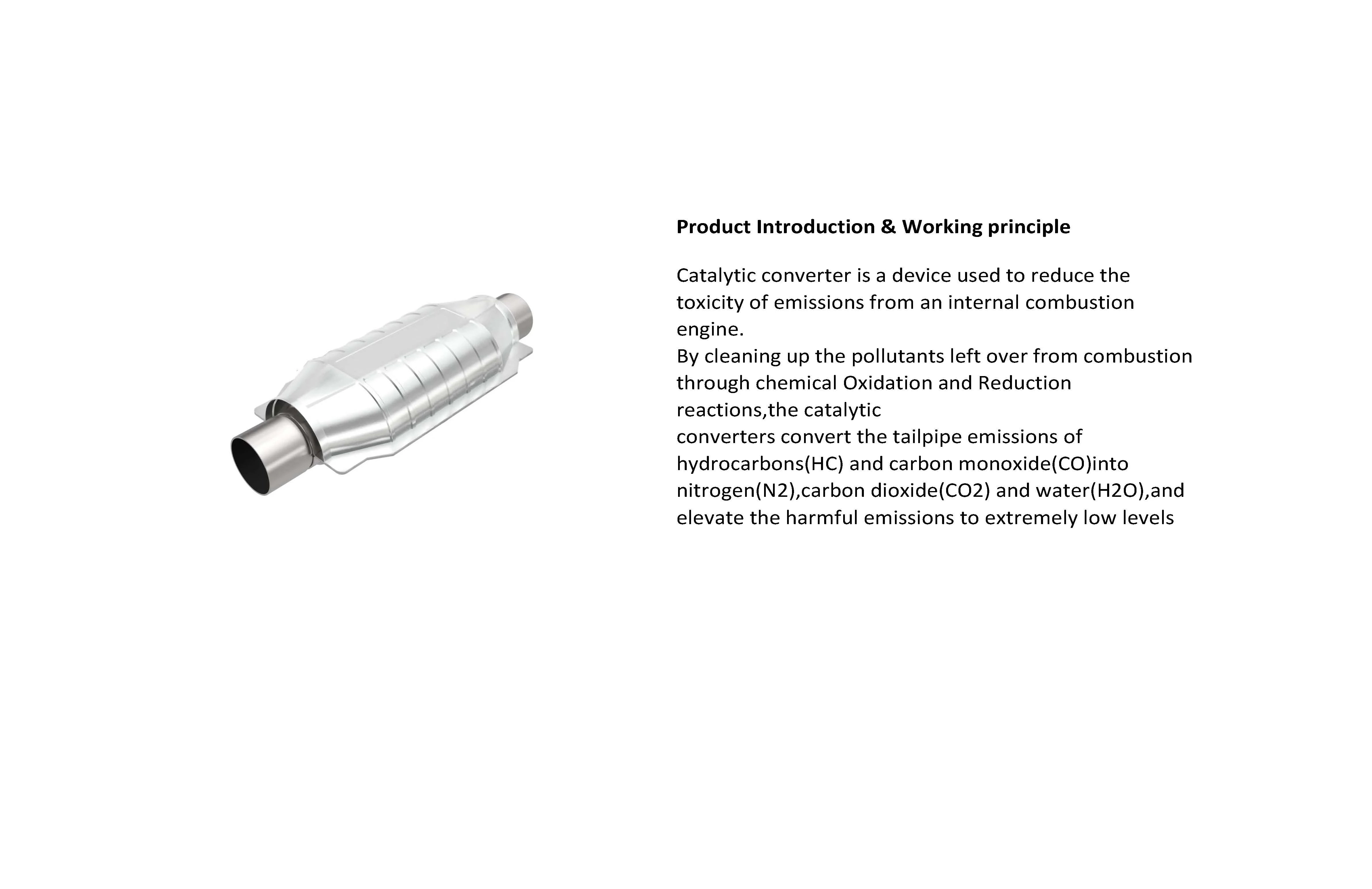 Universal Catalytic Converter With Pt Pd Rh Ceramic Catalyst