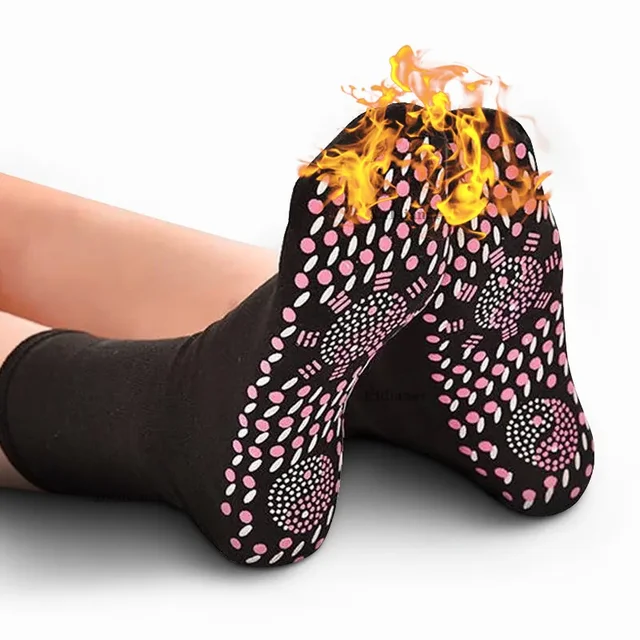 Unisex Self-heating magnetic Therapy Winter Warm Massage tourmaline heated socks