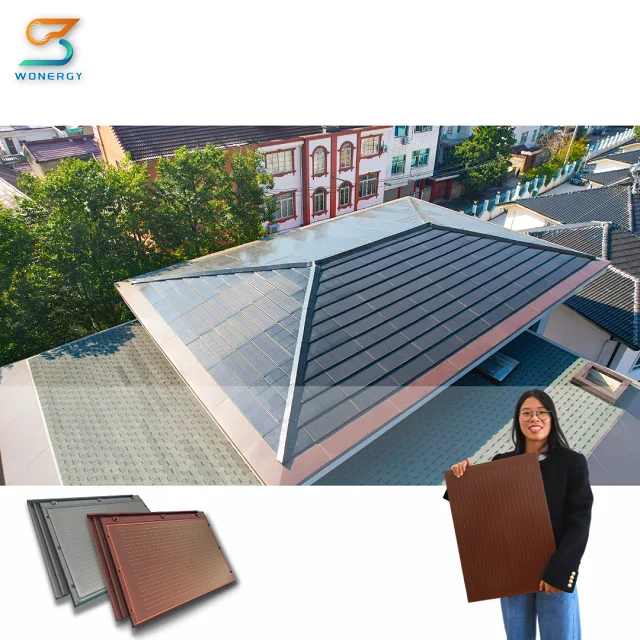 High Loading Integrated Solar Roofing Tile Excellent Thermal Insulation Solar Panel System Double Glass Bipv Solar Panel