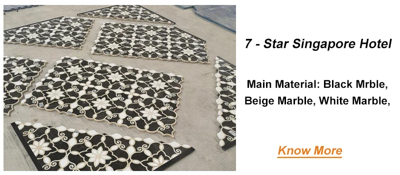 product luxury marble waterjet pattern tile for lobby floor modern design waterjet medallions for home design-12