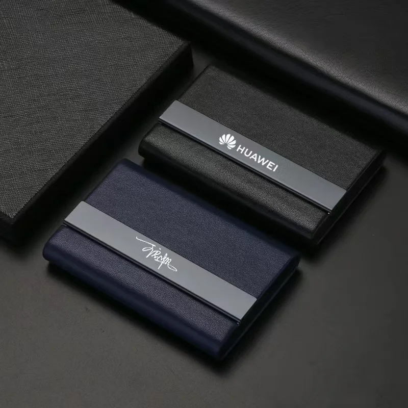 Business Card Holder Large Capacity Metal Card Case Corporate Gift Customizable Logo preview 4