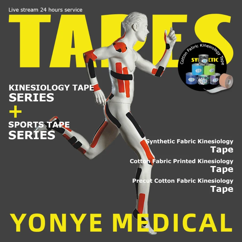 medical tape kinesiology tape cohesive tape and bandage Product Show