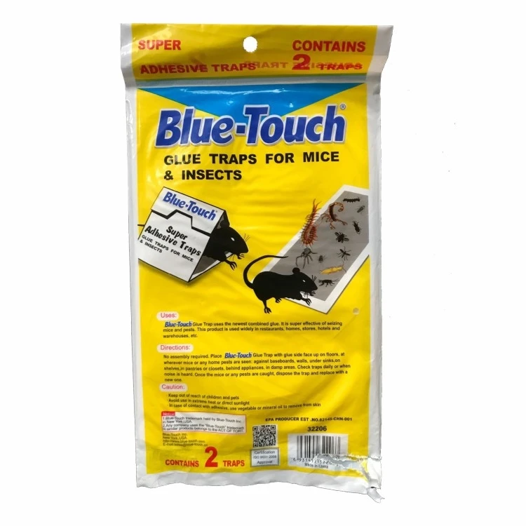 Blue-Touch Mouse Glue Traps 4pk-wholesale 