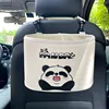 Happy panda-leather-storage bucket