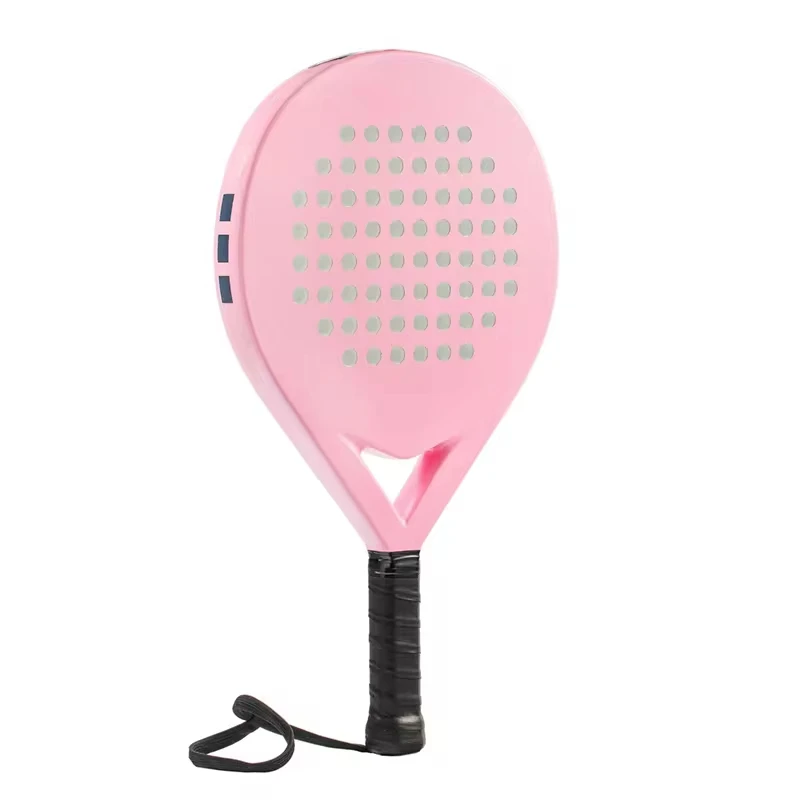 High Quality New Design Custom Logo Professional Fiberglass Pink Padel Beach Tennis Paddle Racket manufacture