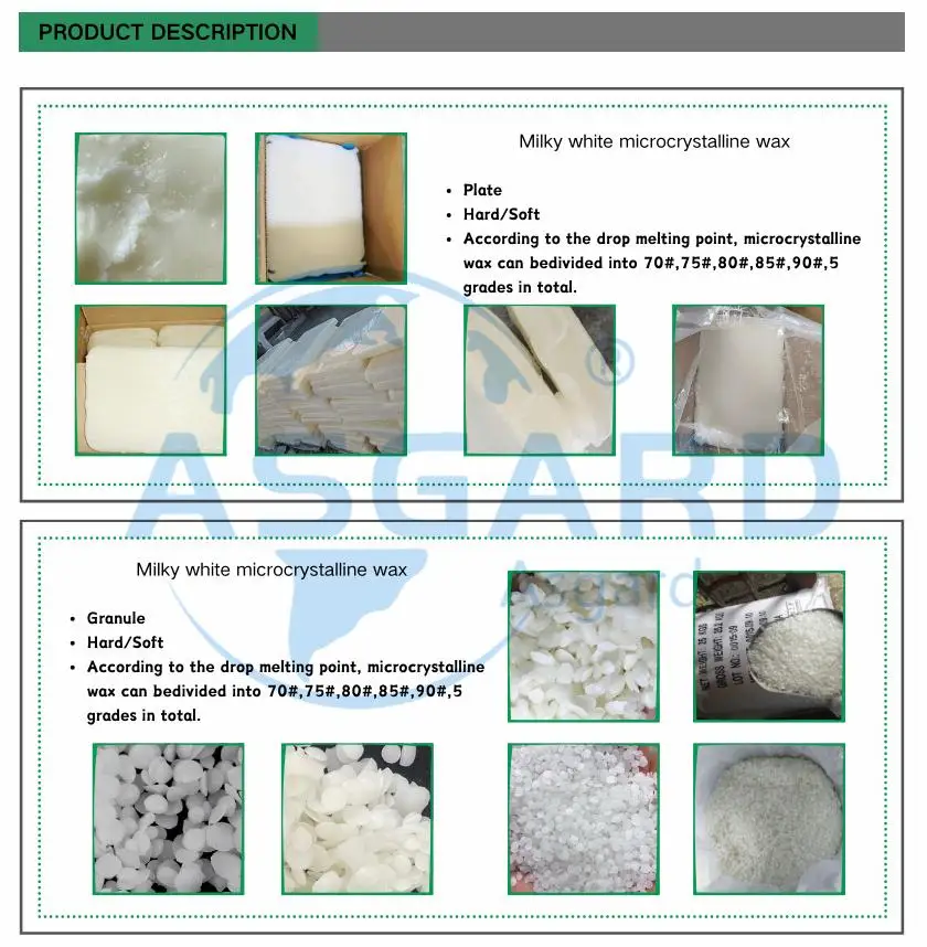 Food Grade Carton Packing White Soft Ceresin Microcrystalline Wax For