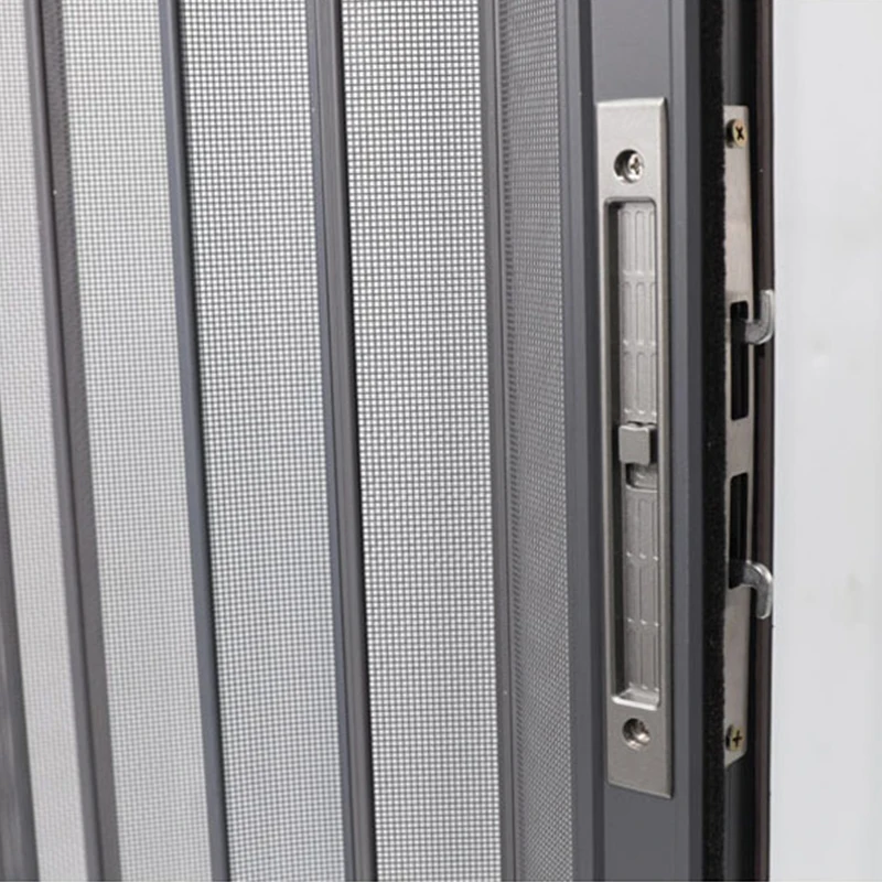 Factory Insect Net Aluminum Screen Window Horizontal Slide Folding Aluminum Retractable Screen Door