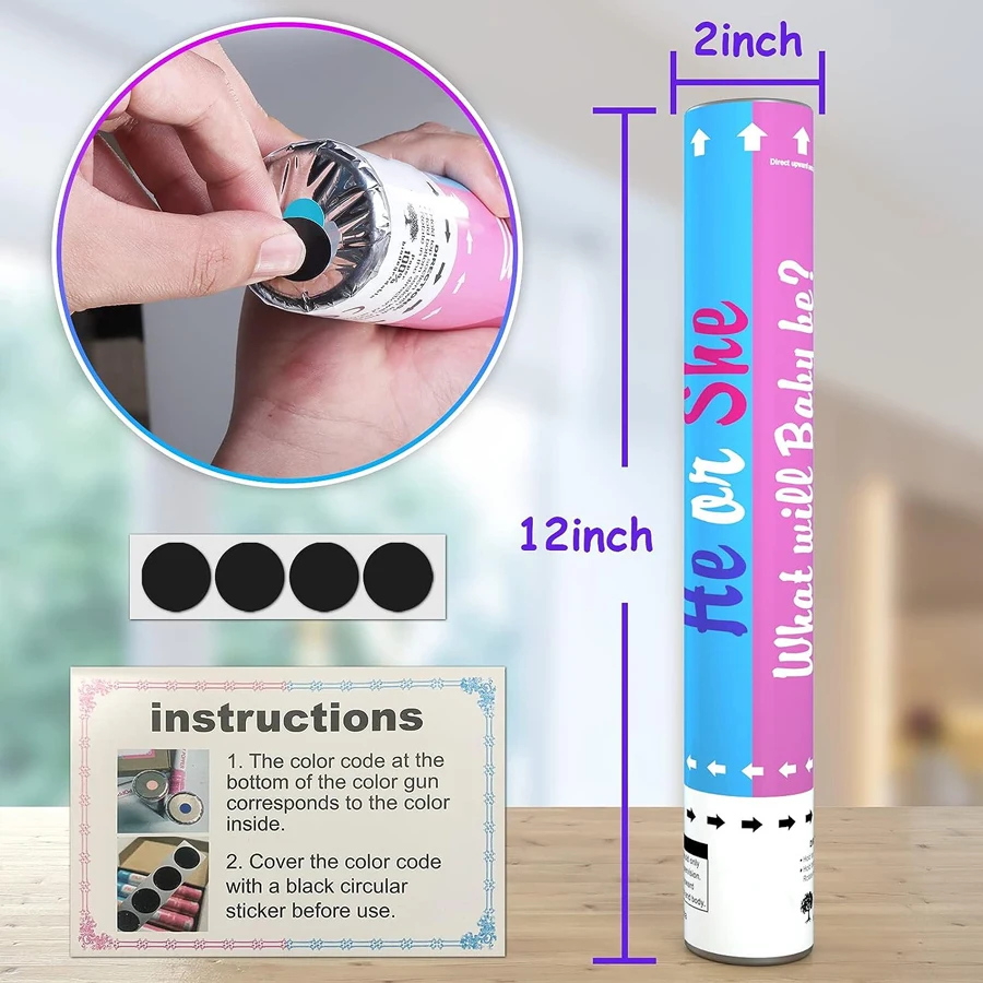 Pink Blue Baby Gender Reveal Party Supplies Colour Smoke Powder Gender ...