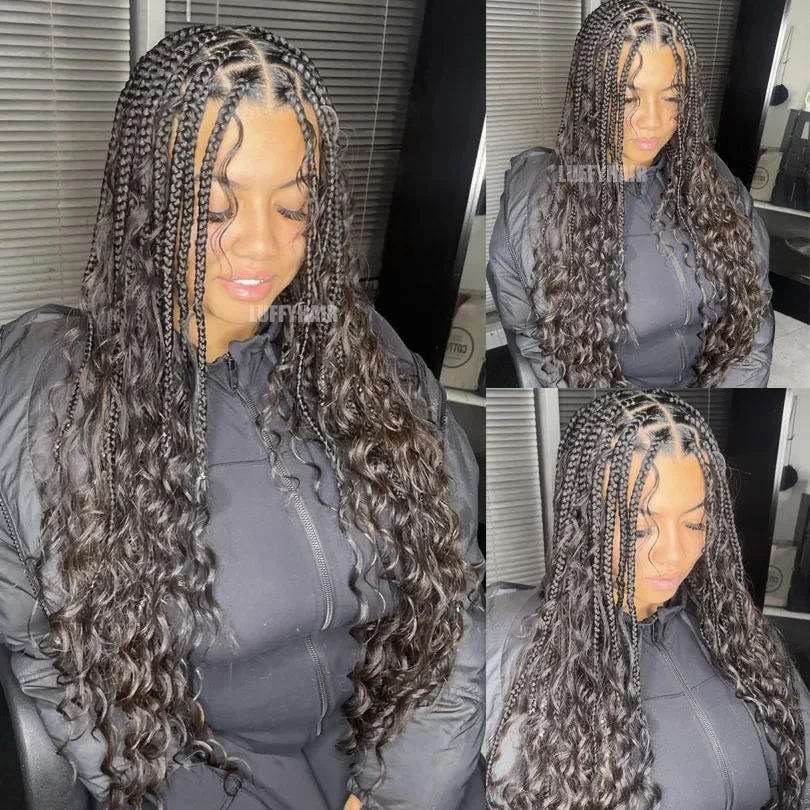 Capelli umani sfusi ricci profondi per intrecciare, estensioni di capelli vergini malesi al 100% non trattati_voghion.com