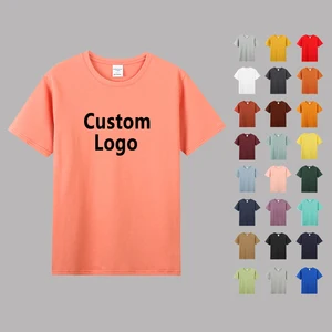 Custom Logo Printed 100% Cotton T-Shirt Men and Women 205GSM Men Clothes New Model T Shirt for Men
