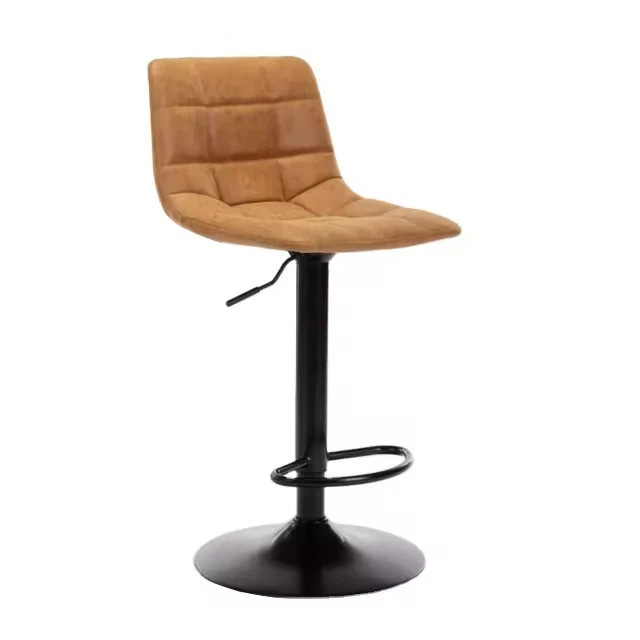 Italian Minimal Pu Leather Swivel Kitchen Bar Stools Counter Height Bar Chair