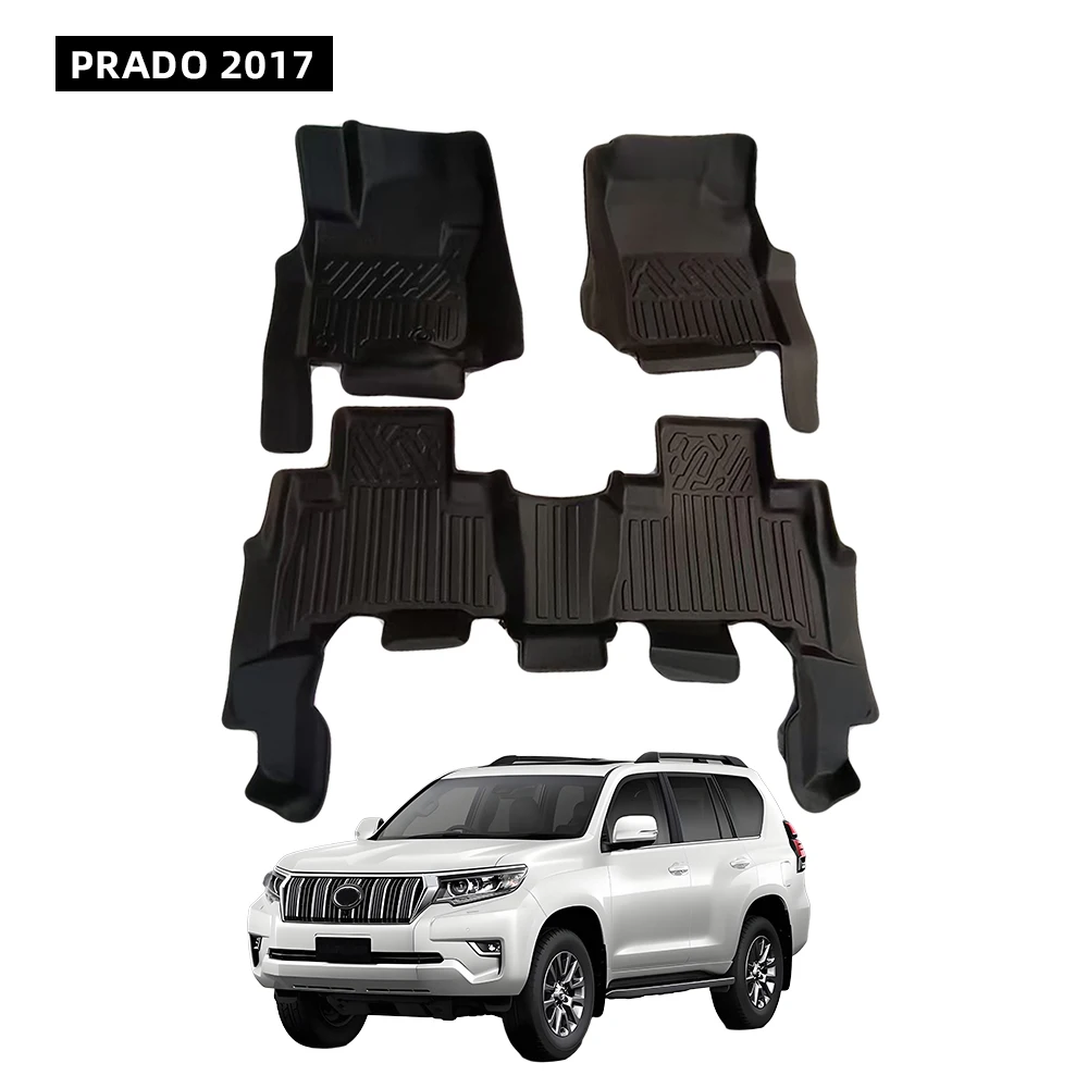 All Weather 5D TPE Car Floor Mats Waterproof Anti-slip 5D TPE Car Mats Use for PRADO 2017