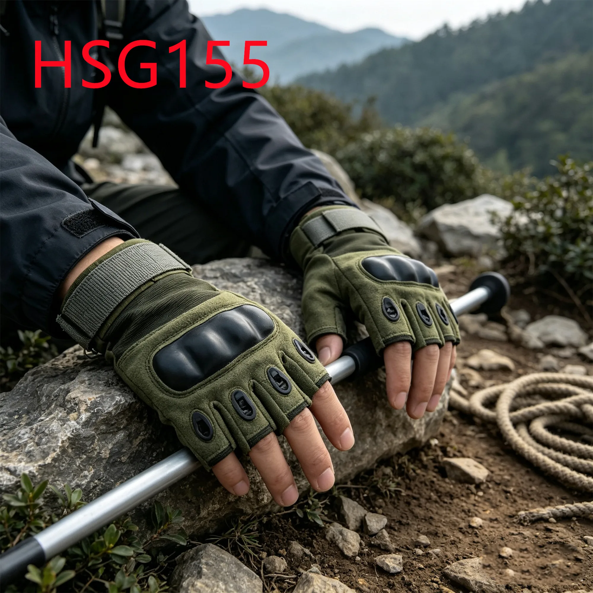 HY,Physical Training High Friction Green/coyote Color Tactical Gear Gloves Adjustable Wrist Design Not Bulky Combat GlovesHSG155